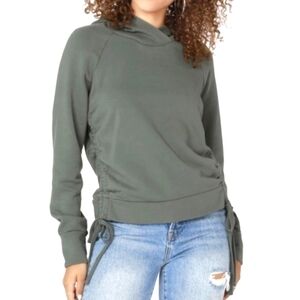 Bobi Los Angeles Cinched Side Hoodie Green Women's Medium